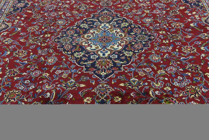 9' 10 x 12' 10 Hand Knotted Kashan Persian Wool Rug