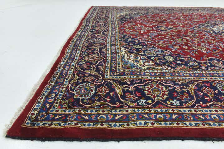 9' 10 x 12' 10 Hand Knotted Kashan Persian Wool Rug