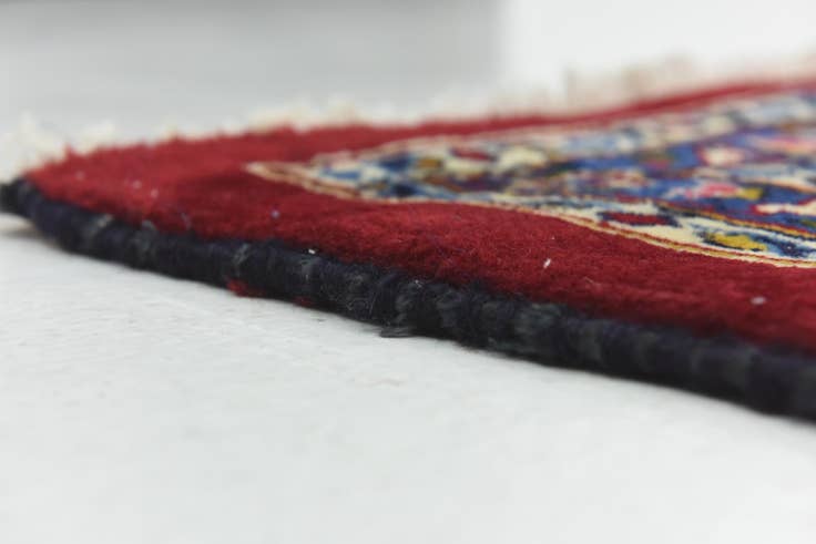 Detail image of 9' 10 x 12' 10 Hand Knotted Kashan Persian Wool Rug