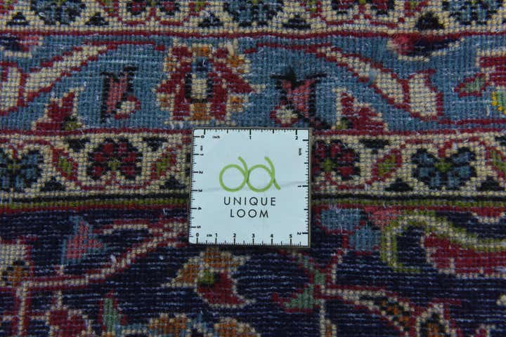 9' 8 x 12' 9 Hand Knotted Kashan Persian Wool Rug