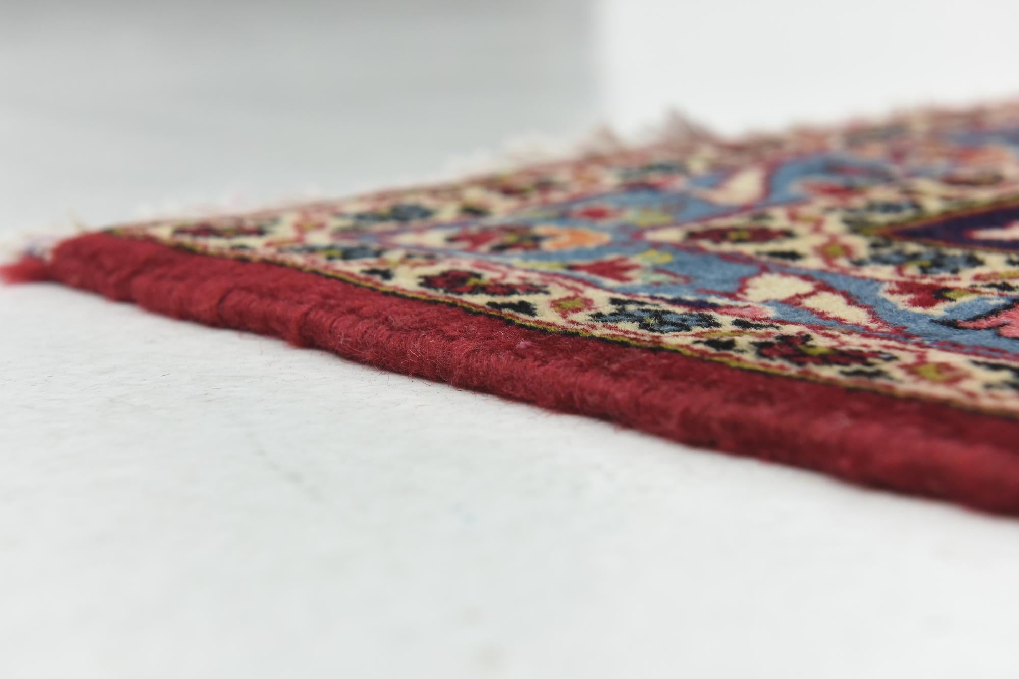 9' 8 x 12' 9 Hand Knotted Kashan Persian Wool Rug