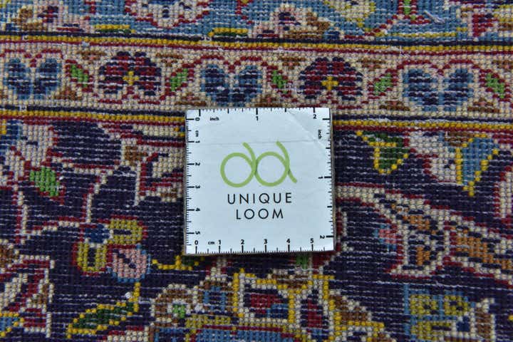 9' 8 x 13' 1 Hand Knotted Kashan Persian Wool Rug