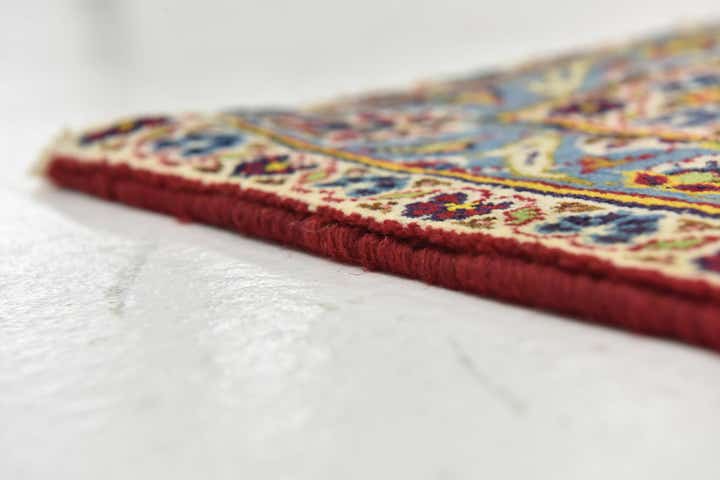 9' 8 x 13' 1 Hand Knotted Kashan Persian Wool Rug
