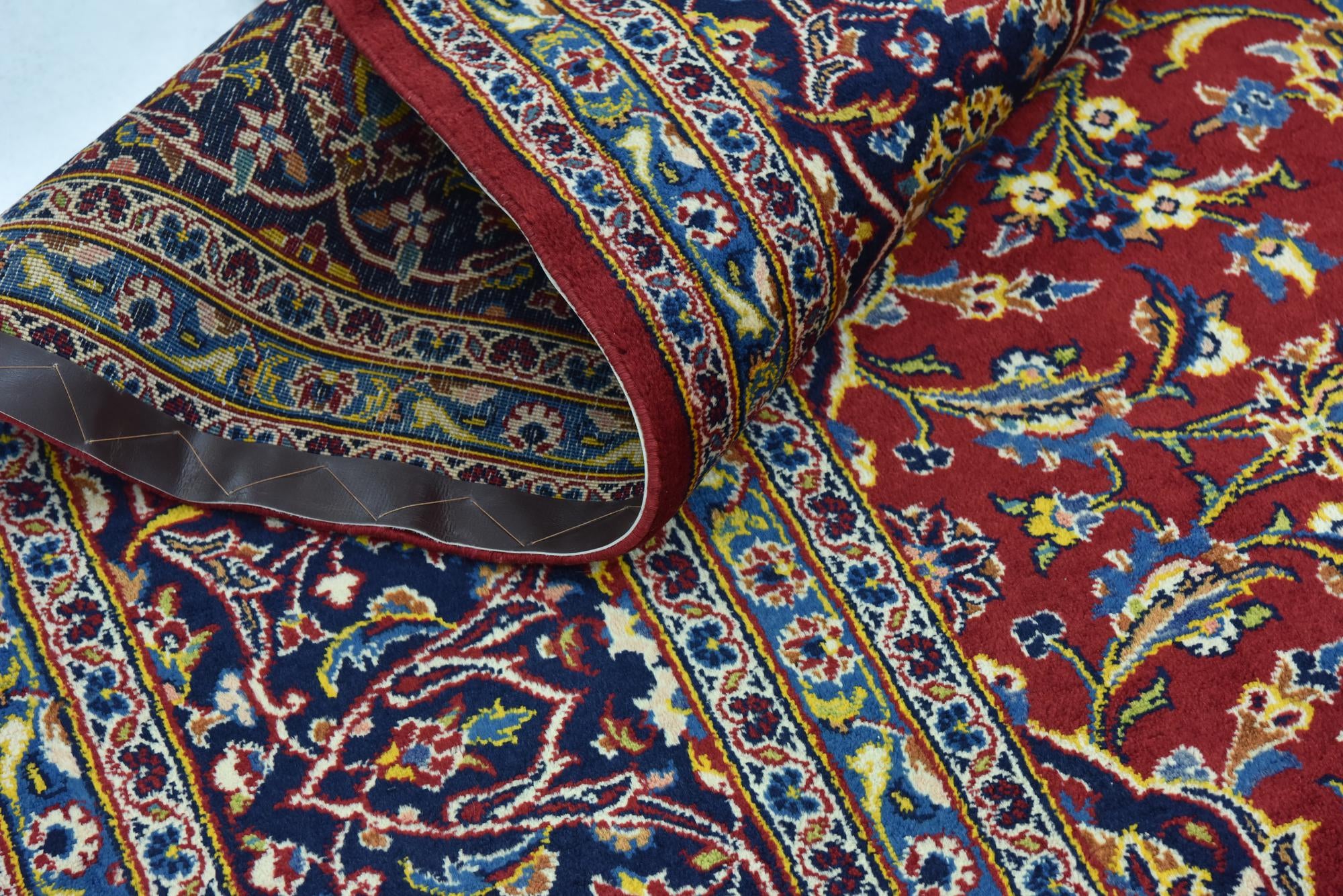 9' 10 x 13' 2 Hand Knotted Kashan Persian Wool Rug