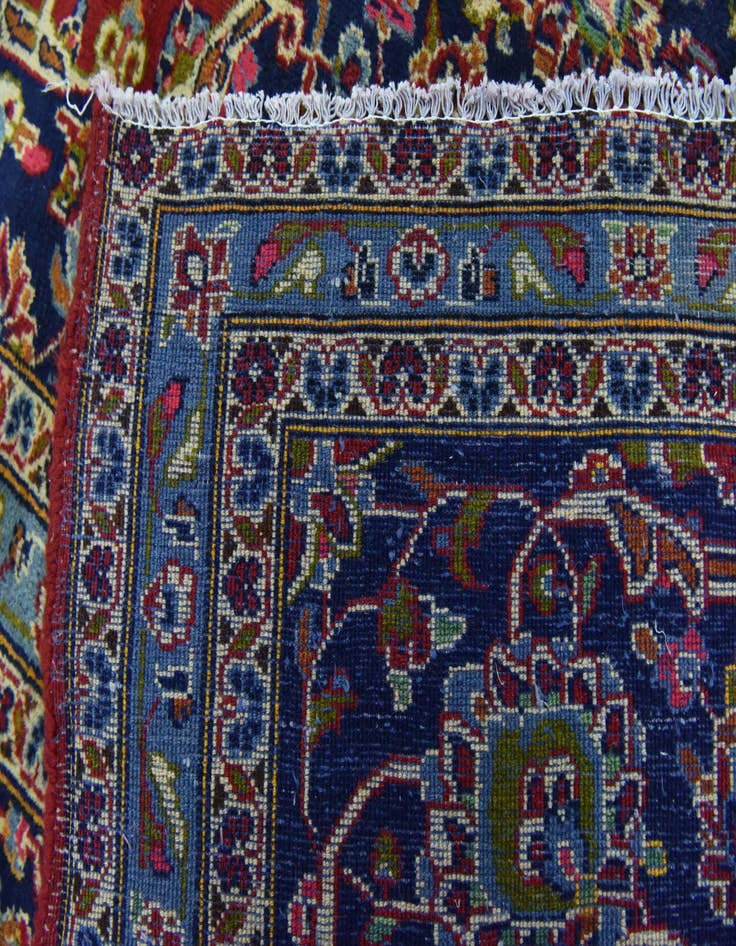 Detail image of 9' 10 x 13'  Hand Knotted Kashan Persian Wool Rug