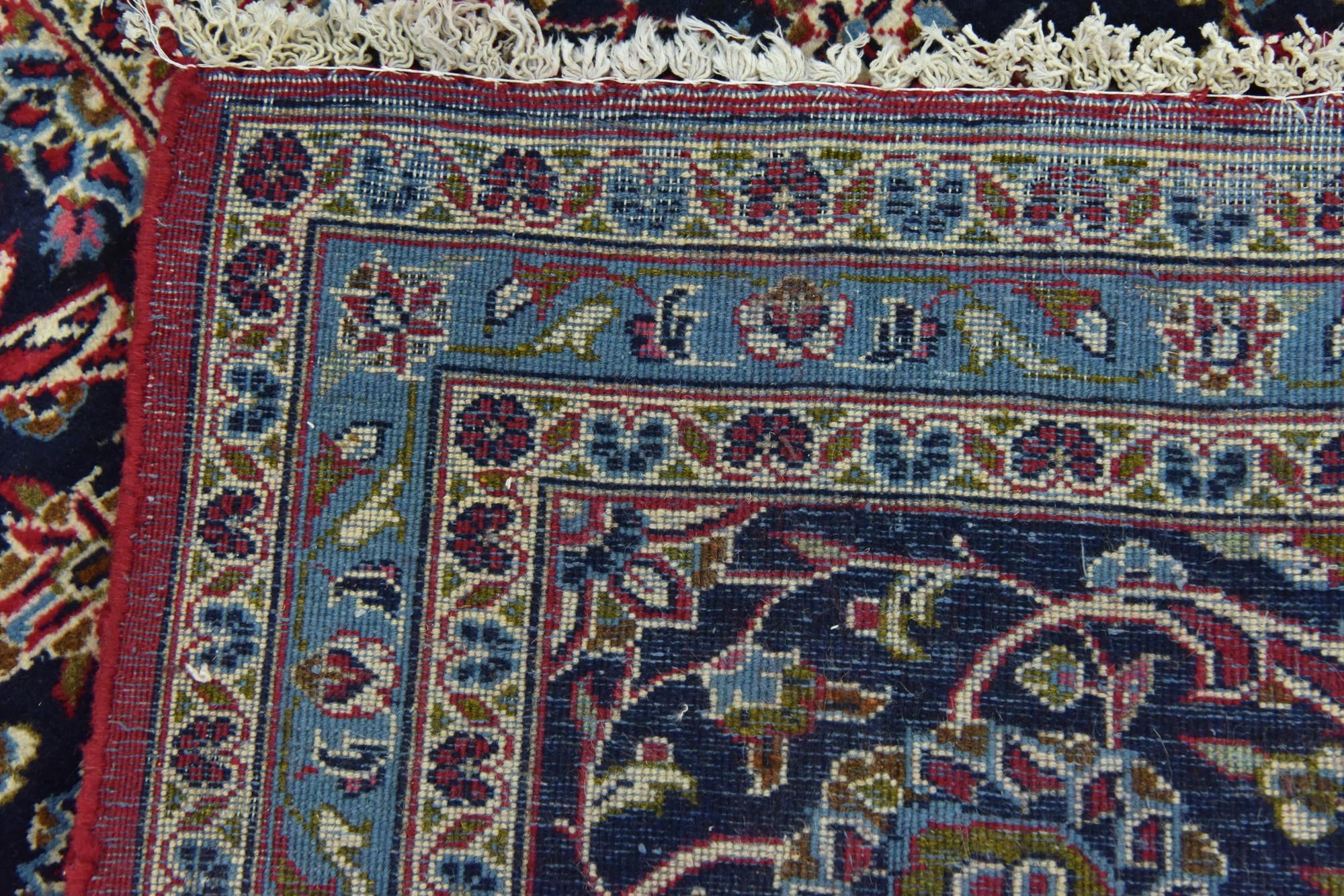 9' 8 x 13' Hand Knotted Kashan Persian Wool Rug