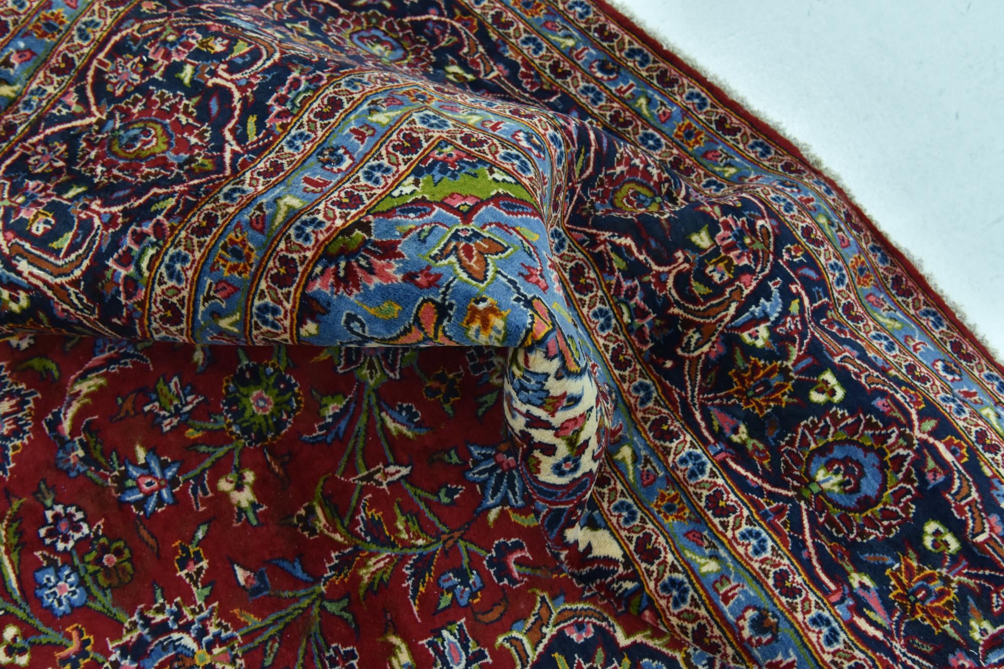 9' 9 x 13' 3 Hand Knotted Kashan Persian Wool Rug