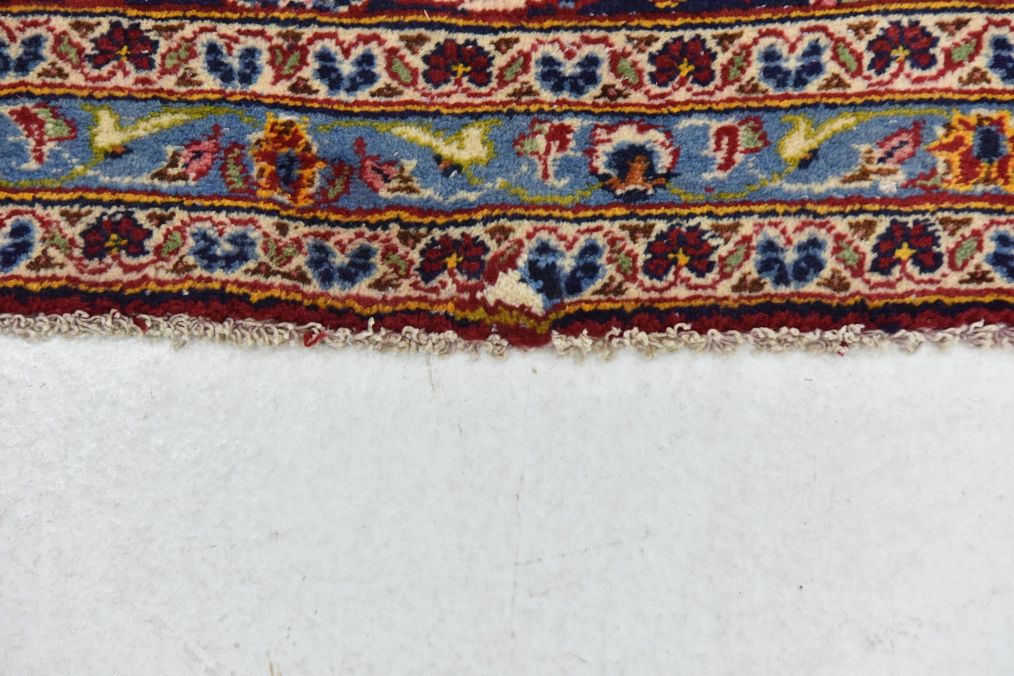 9' 9 x 13' 3 Hand Knotted Kashan Persian Wool Rug