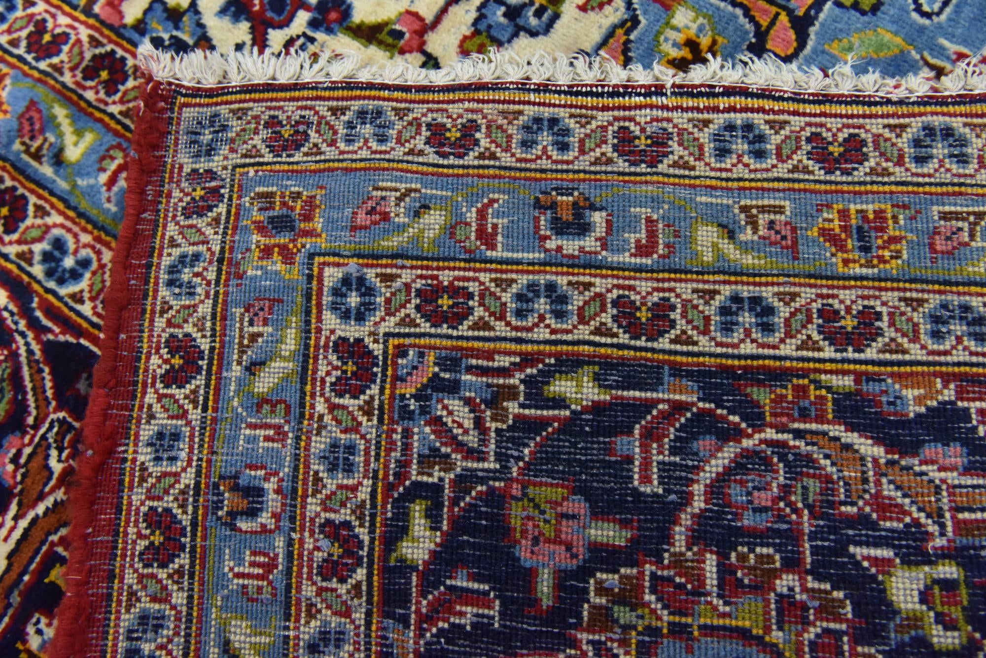 9' 9 x 13' 3 Hand Knotted Kashan Persian Wool Rug