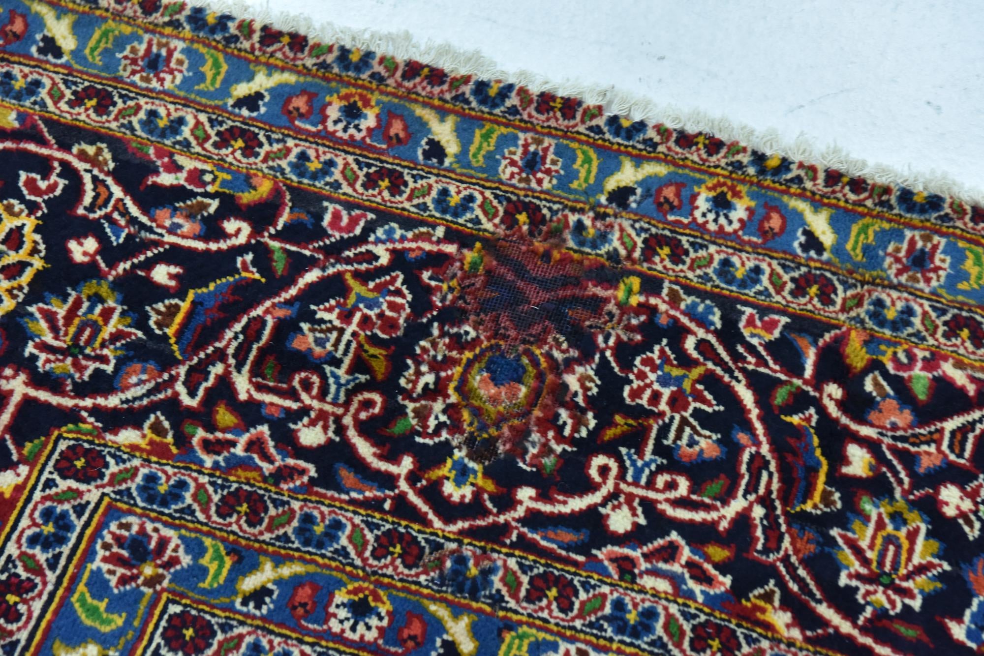 9' 10 x 12' 8 Hand Knotted Kashan Persian Wool Rug
