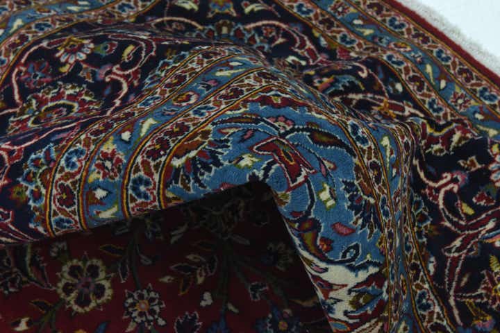 9' 6 x 13' 2 Hand Knotted Kashan Persian Wool Rug
