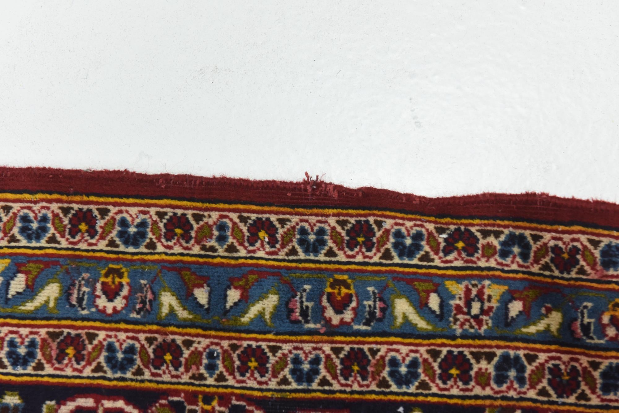 9' 6 x 13' 2 Hand Knotted Kashan Persian Wool Rug