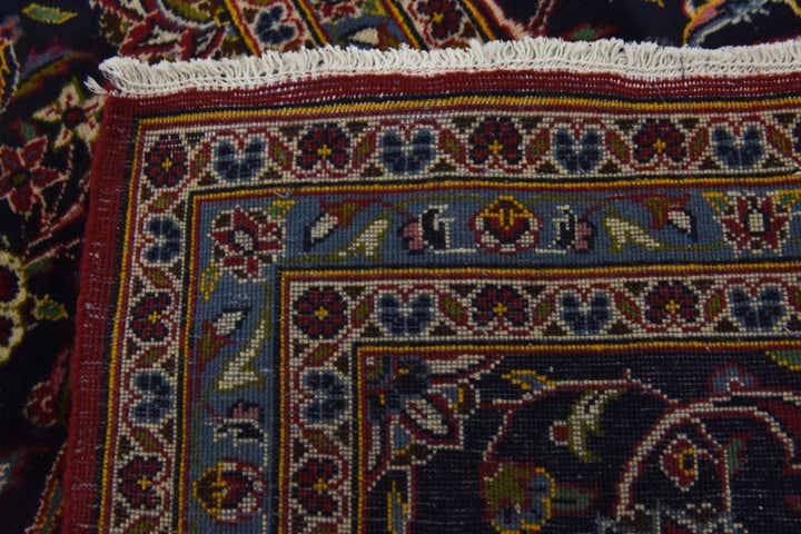 9' 6 x 13' 2 Hand Knotted Kashan Persian Wool Rug