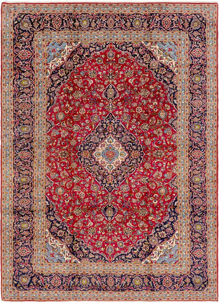 9' 6 x 13' 2 Hand Knotted Kashan Persian Wool Rug