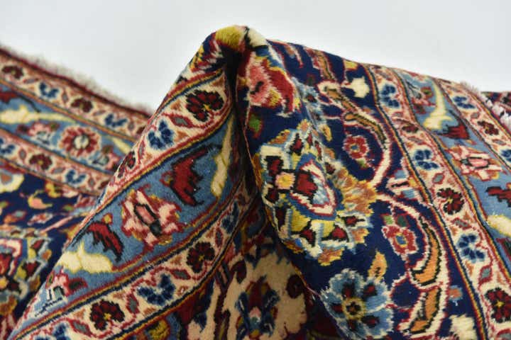 9' 7 x 13' 2 Hand Knotted Kashan Persian Wool Rug