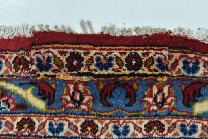9' 7 x 13' 2 Hand Knotted Kashan Persian Wool Rug