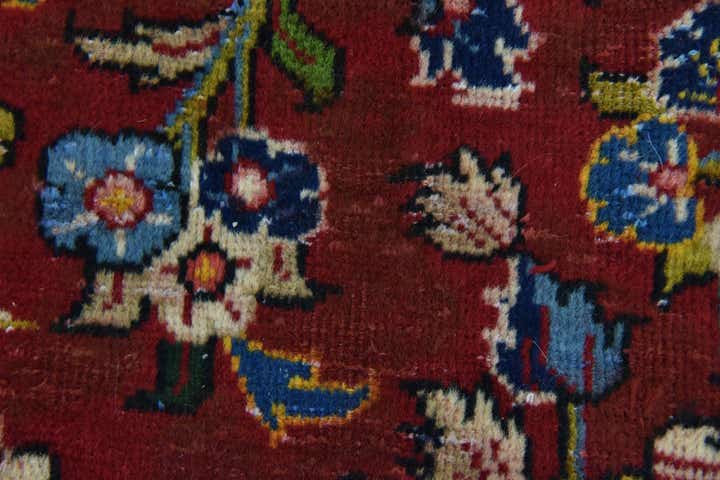 9' 7 x 13' 2 Hand Knotted Kashan Persian Wool Rug