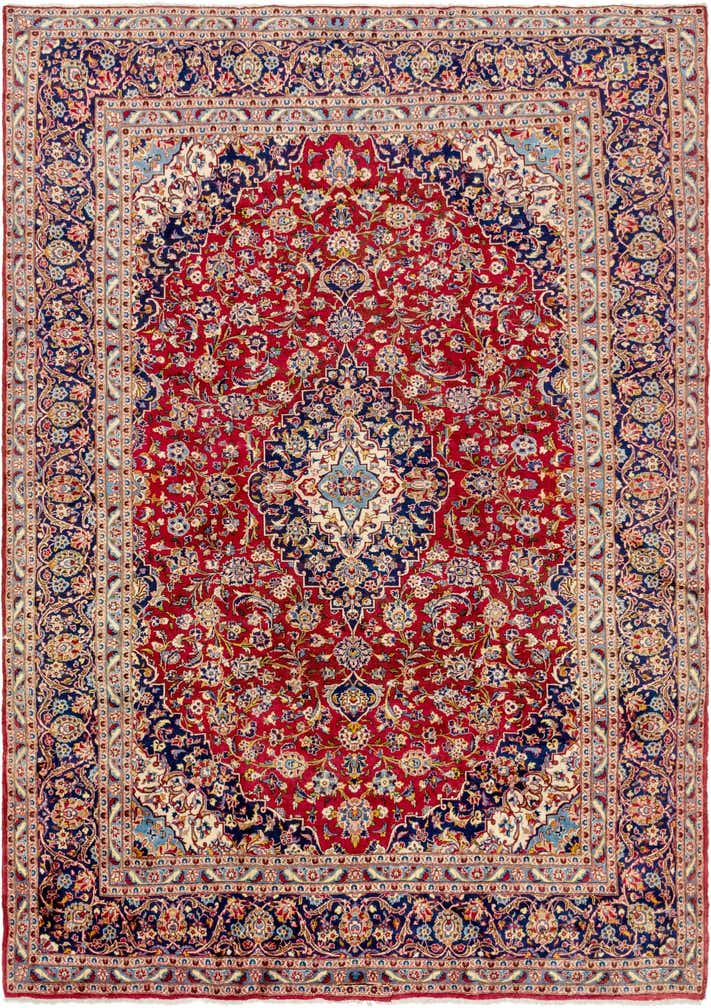 9' 7 x 13' 2 Hand Knotted Kashan Persian Wool Rug