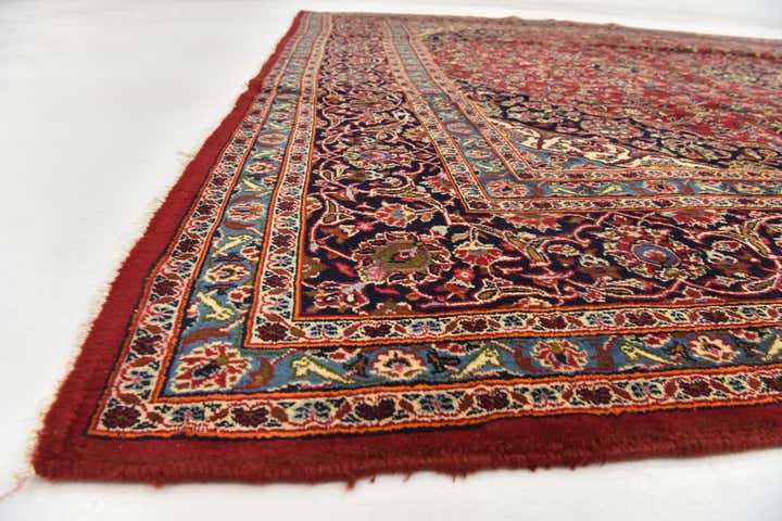 9' 9 x 12' 7 Hand Knotted Kashan Persian Wool Rug