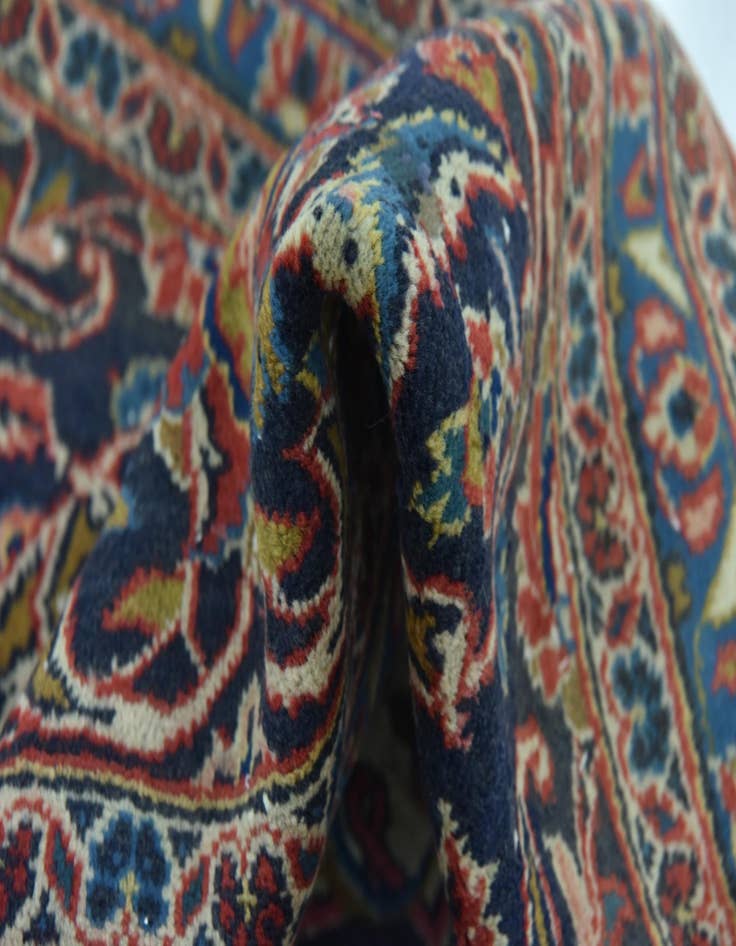 Detail image of 9' 7 x 12' 10  Hand Knotted Kashan Persian Wool Rug