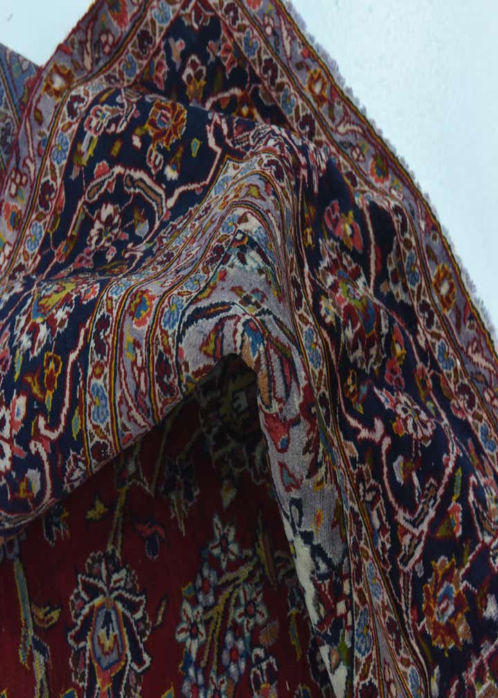 9' 4 x 13' 4 Hand Knotted Kashan Persian Wool Rug