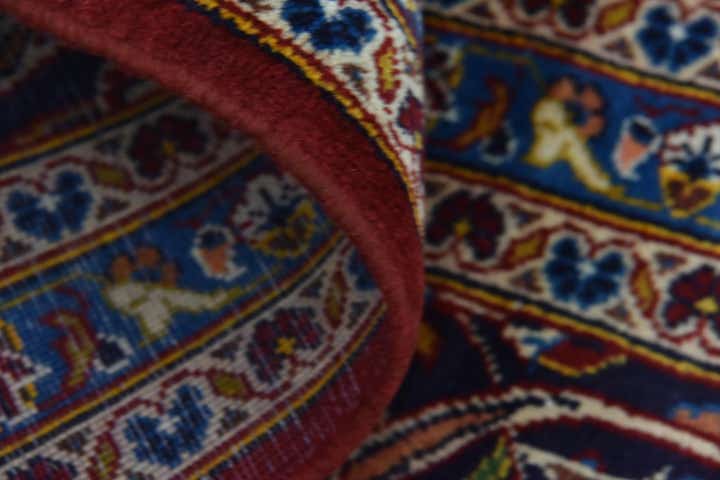 9' 7 x 13' 2 Hand Knotted Kashan Persian Wool Rug