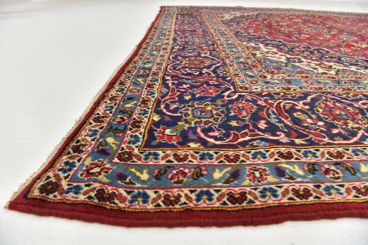 10' x 13' 4 Hand Knotted Kashan Persian Wool Rug
