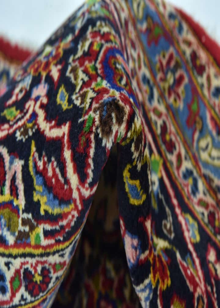 9' 7 x 13' 6 Hand Knotted Kashan Persian Wool Rug