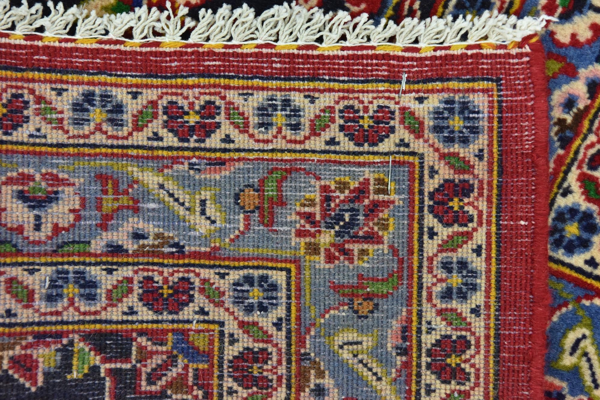 9' 7 x 13' 6 Hand Knotted Kashan Persian Wool Rug