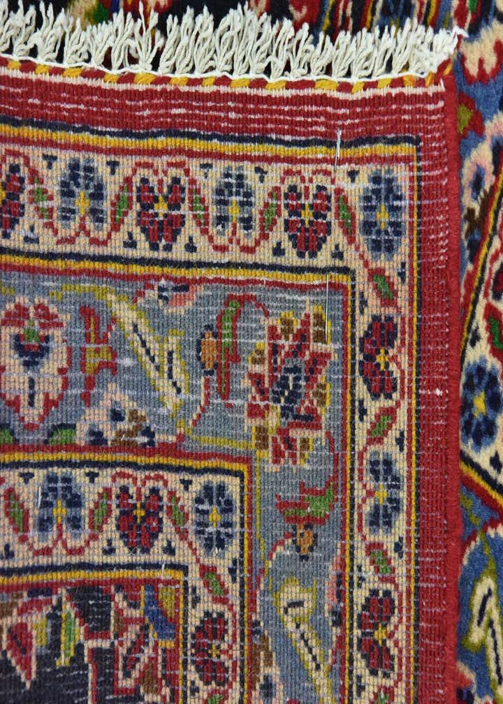 9' 7 x 13' 6 Hand Knotted Kashan Persian Wool Rug