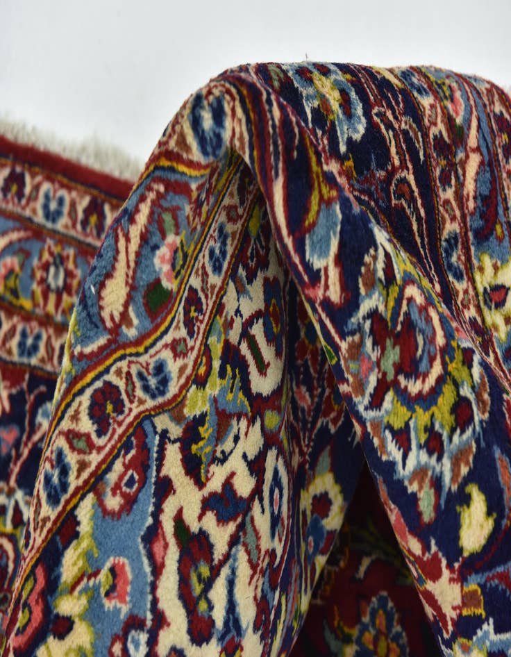 Detail image of 9' 7 x 13' 4  Hand Knotted Kashan Persian Wool Rug