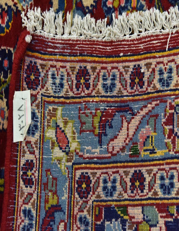 Detail image of 9' 7 x 13' 4  Hand Knotted Kashan Persian Wool Rug