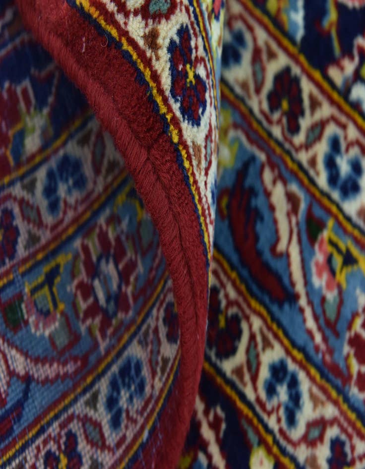 Detail image of 9' 7 x 13' 4  Hand Knotted Kashan Persian Wool Rug