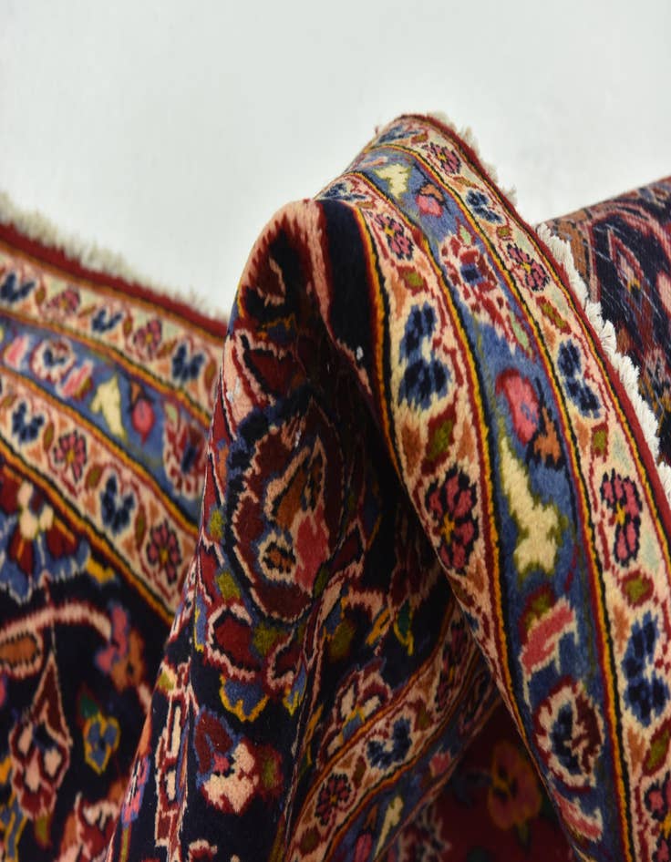 Detail image of 10' 2 x 12' Hand Knotted Kashan Persian Wool Rug