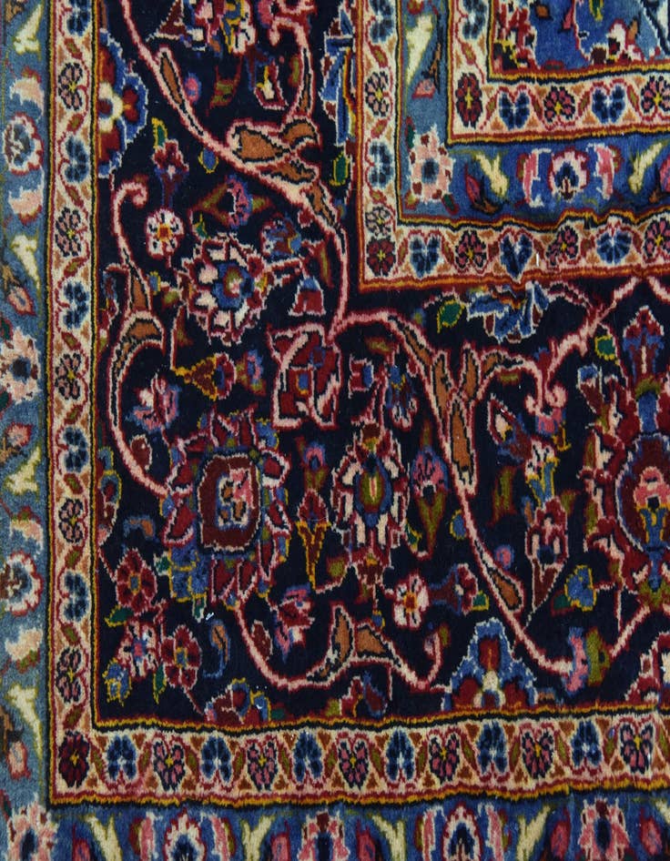 Detail image of 10' 2 x 12' Hand Knotted Kashan Persian Wool Rug