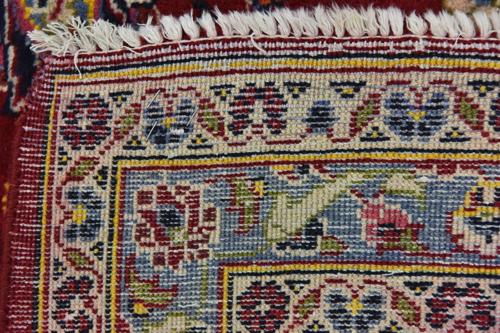 9' 7 x 13' 3 Hand Knotted Kashan Persian Wool Rug