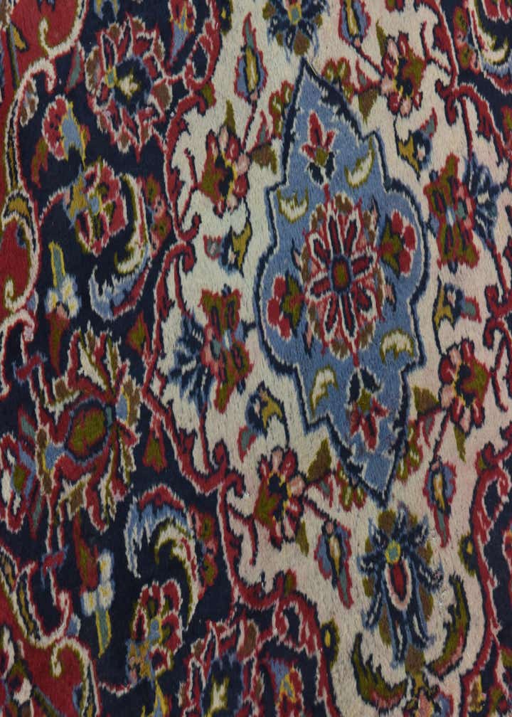 9' 9 x 12' 10 Hand Knotted Kashan Persian Wool Rug