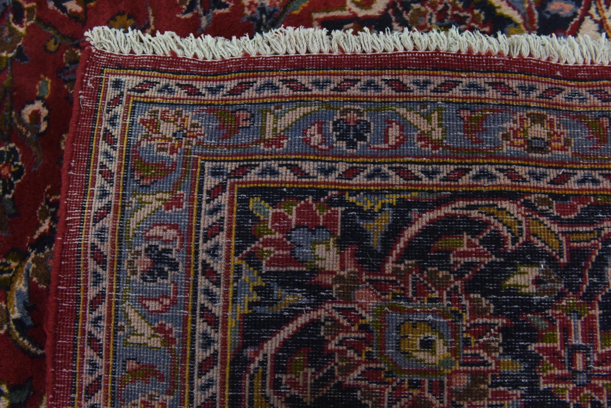 9' 9 x 12' 10 Hand Knotted Kashan Persian Wool Rug