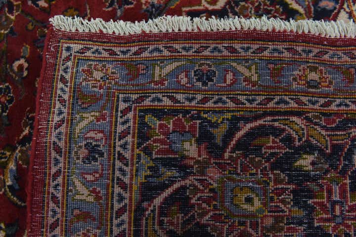 9' 9 x 12' 10 Hand Knotted Kashan Persian Wool Rug