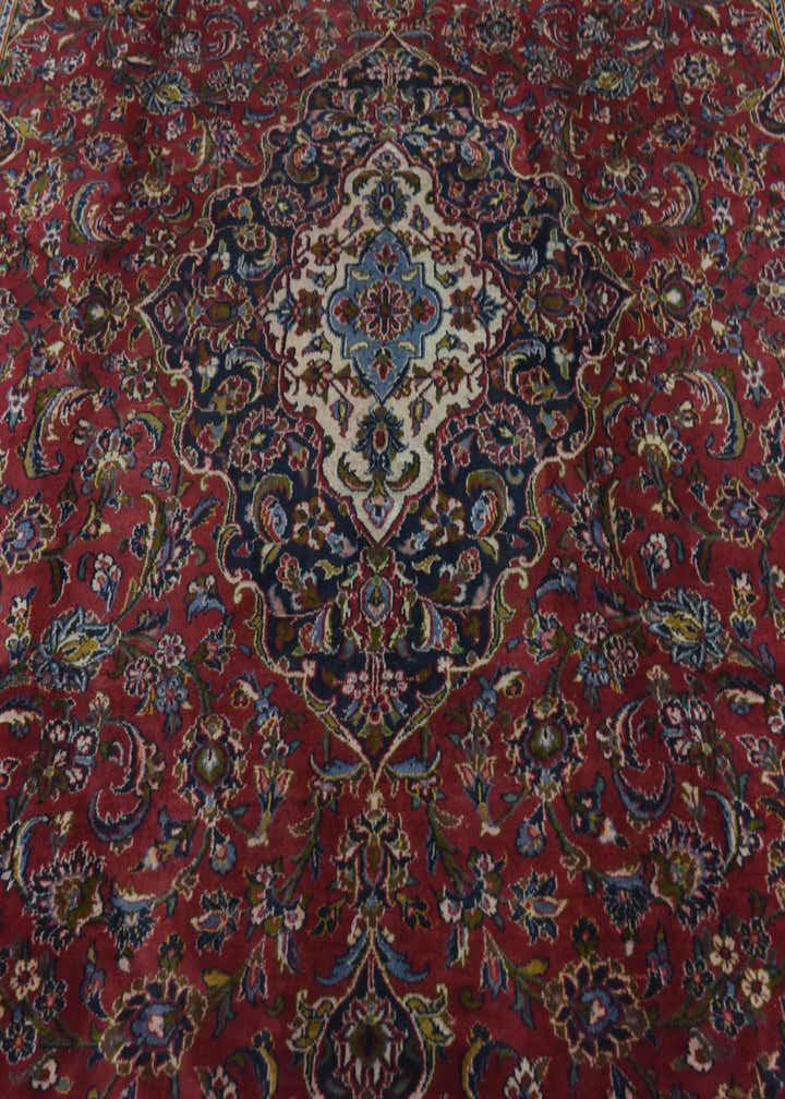 9' 9 x 12' 10 Hand Knotted Kashan Persian Wool Rug