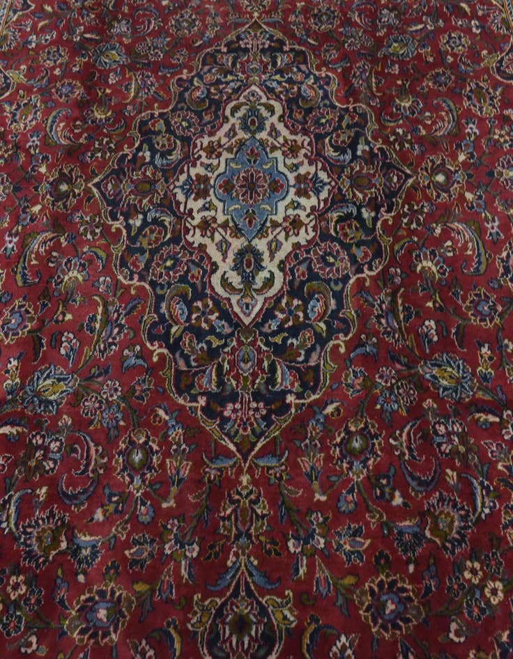 Detail image of 9' 9 x 12' 10 Hand Knotted Kashan Persian Wool Rug