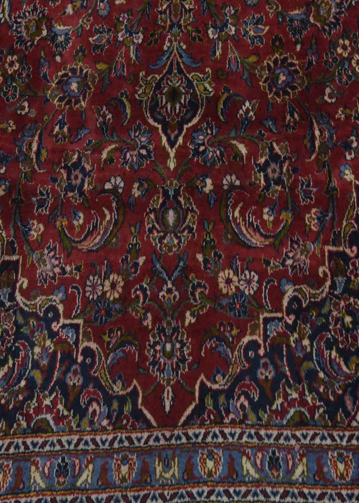 9' 9 x 12' 10 Hand Knotted Kashan Persian Wool Rug