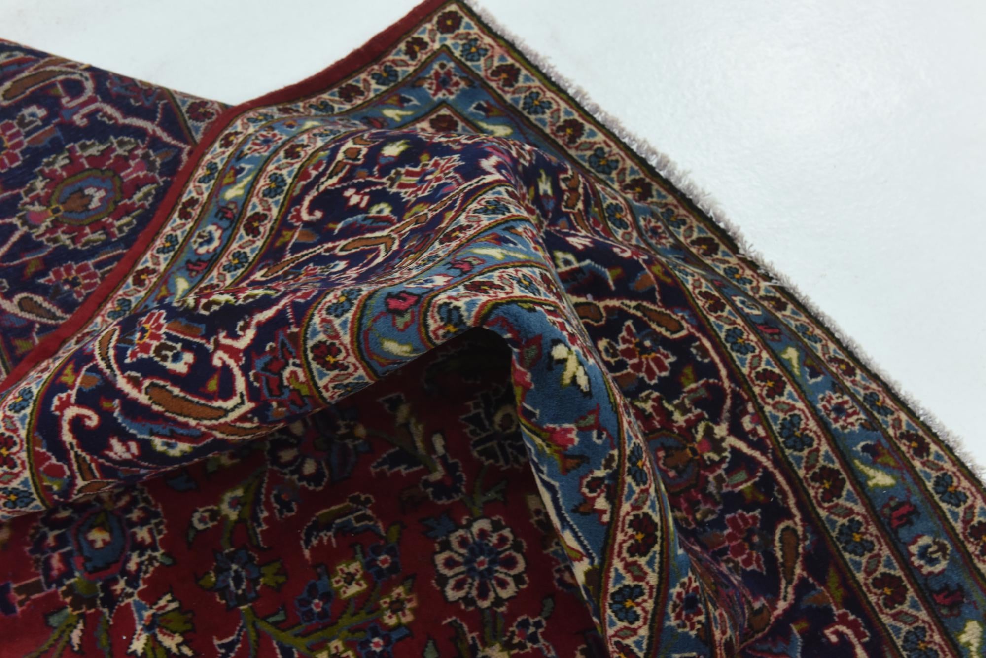 9' 10 x 12' 10 Hand Knotted Kashan Persian Wool Rug