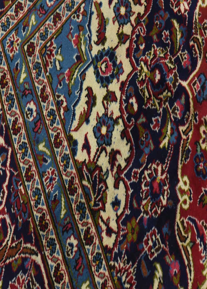 9' 10 x 12' 10 Hand Knotted Kashan Persian Wool Rug