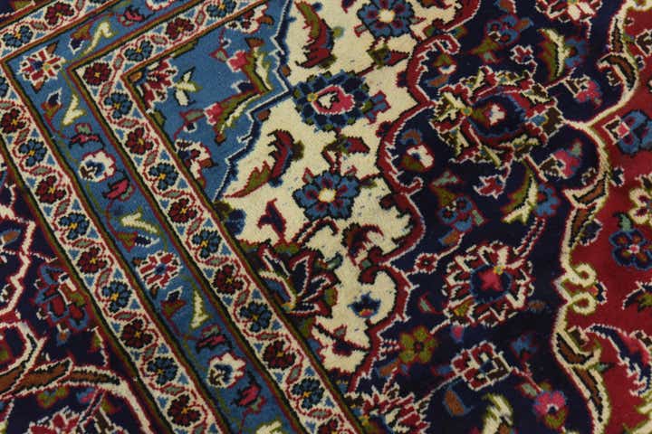 9' 10 x 12' 10 Hand Knotted Kashan Persian Wool Rug