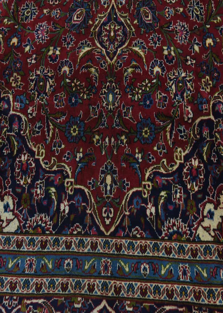 9' 10 x 12' 10 Hand Knotted Kashan Persian Wool Rug