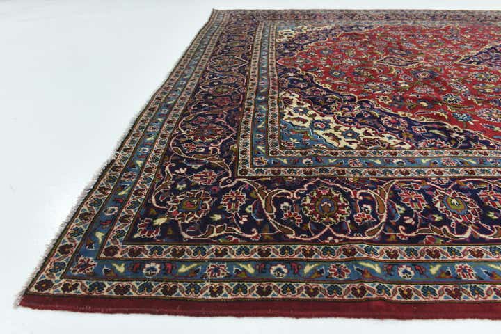 9' 10 x 12' 10 Hand Knotted Kashan Persian Wool Rug
