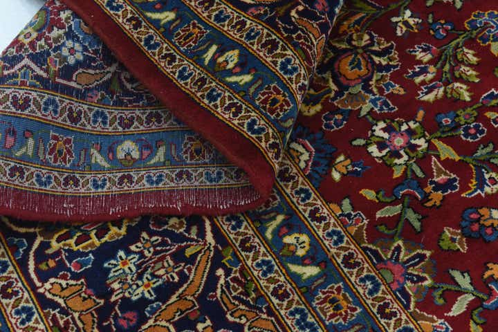 9' 9 x 13' 3 Hand Knotted Kashan Persian Wool Rug