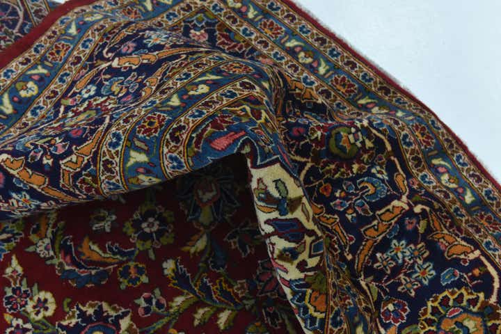 9' 9 x 13' 3 Hand Knotted Kashan Persian Wool Rug