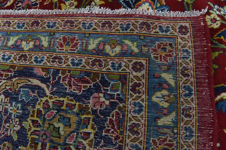 9' 9 x 13' 3 Hand Knotted Kashan Persian Wool Rug
